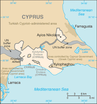 Map of Dhekelia